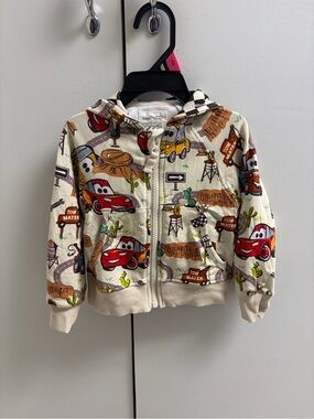 Little Sleepies Cream Cars & Roads Zip Hoodie Jacket